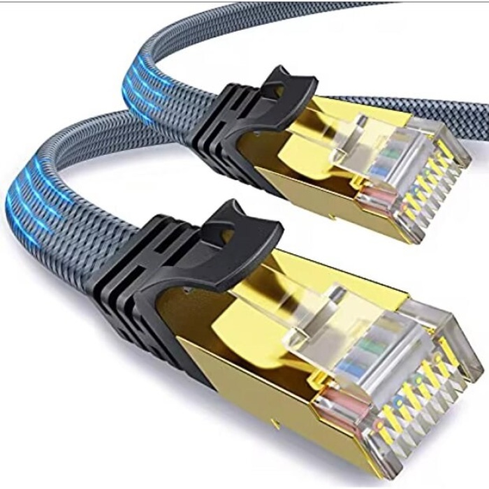 ® Yeni Ürün Cat 8 LAN Kablosu –Ethernet Kablosu Örgü Kaplama, Yüksek Hızlı  (15 METRE)